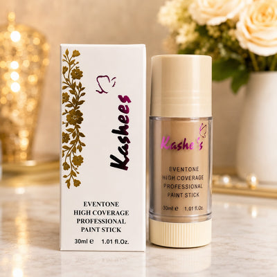 Kashee's Liquid Foundation And Paint Stick Combo - Beauty Accessory Designed For Makeup Application And Daily Skincare Routine - Ivory skin tone