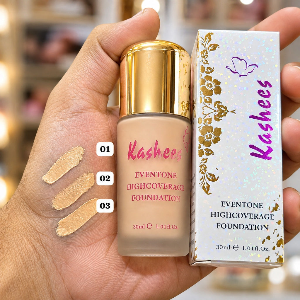 Kashee's Liquid Foundation And Paint Stick Combo - Beauty Accessory Designed For Makeup Application And Daily Skincare Routine - Ivory skin tone