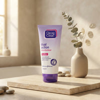 Clean And Clear Dual Action Moisturizer 100ml Oil Free Spot Fighting Formula Hydrating Daily Skincare For Smooth Clear Skin