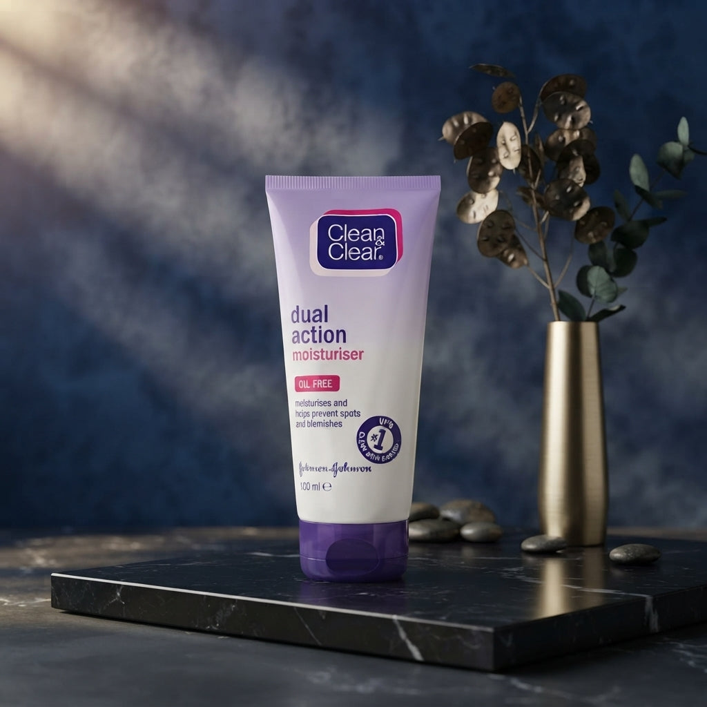 Clean And Clear Dual Action Moisturizer 100ml Oil Free Spot Fighting Formula Hydrating Daily Skincare For Smooth Clear Skin